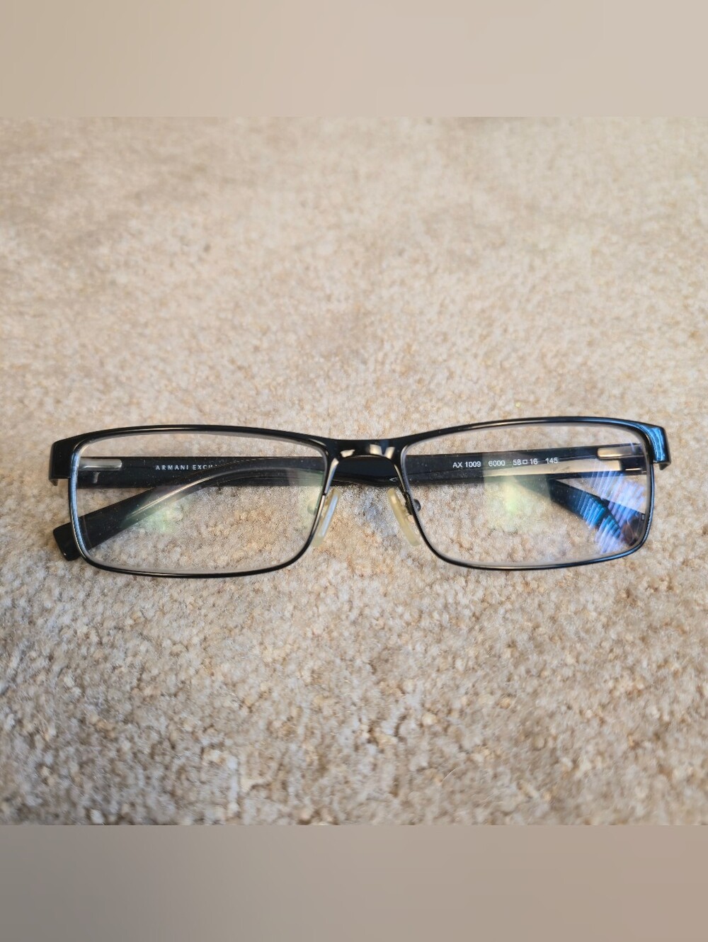 ARMANI EXCHANGE AX 1009 6000 BLACK AUTHENTIC EYEGLASSES 58-16